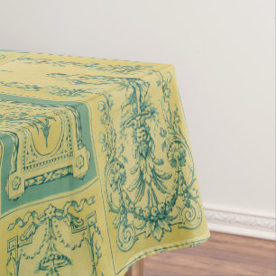 Viktorianische Ära 1895 Rokoko-Wiederbelebungsstil Tischdecke
