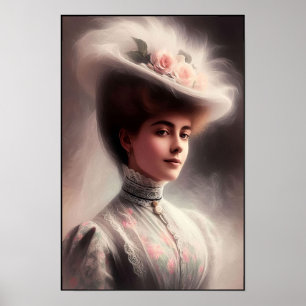 Viktorianische Ära Anmut in Studioporträt Poster
