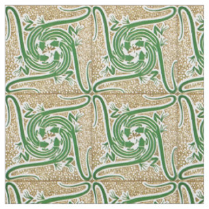 Viktorianische Ära Art Nouveau Four Lizards Patter Stoff