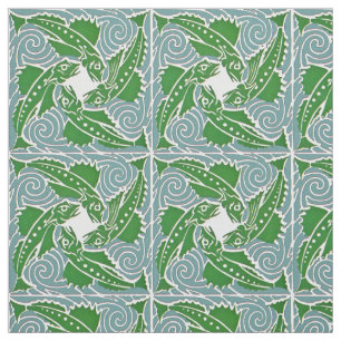 Viktorianische Ära Art Nouveau Vier Fischmuster Stoff