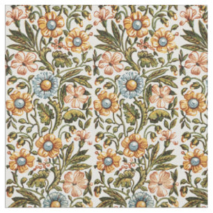 Viktorianische Ära-Blume-Muster drucken Stoff