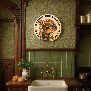 Viktorianische Ära Jugendstil Französische Kekse A Große Wanduhr