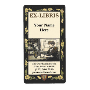 Viktorianische Ära Jugendstil Frau Ex-Libris Vorla