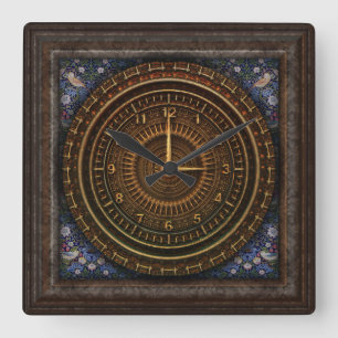 Viktorianische Barockuhr Quadratische Wanduhr