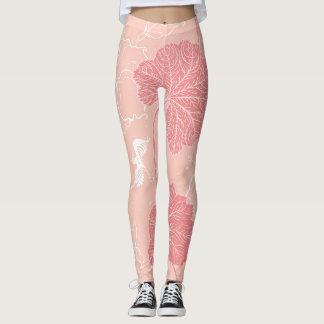 Viktorianische Blätter: Handgezeichnetes Ornament. Leggings