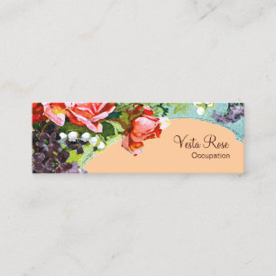 Viktorianische Blume - ÄNDERN DER FARBKARTEN Mini Visitenkarte