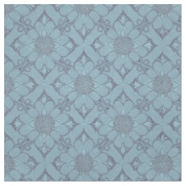 Viktorianische Blume Gitter Blauer Stoff