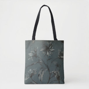 Viktorianische Blume grau elegante Abbildung Tasche