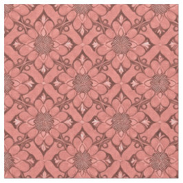 Viktorianische Blume Lattice Sangria Fabric Stoff