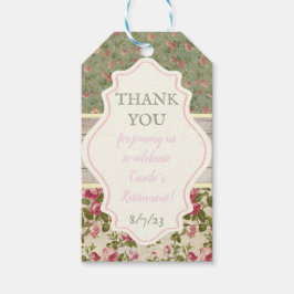 Viktorianische Blume, Shabby Chic, Gastgeschenk Geschenkanhänger