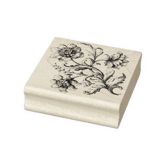 Viktorianische Blumen Gummistempel