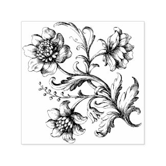 Viktorianische Blumen Permastempel