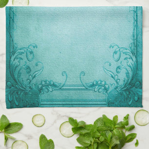 Viktorianische blumengeschmückte Rose Blume und Sc Geschirrtuch