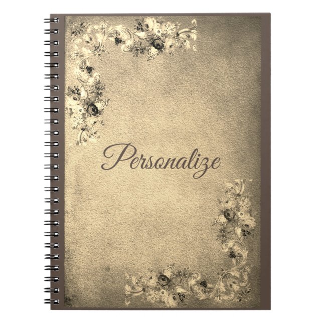 Viktorianische blumengeschmückte Rose Notizblock (Vorderseite)