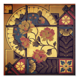 Viktorianische Blumenkunst Vintag Fotodruck