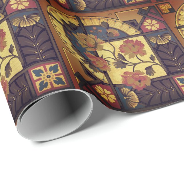 Viktorianische Blumenkunst Vintag Geschenkpapier (Rolleneckpunkt)