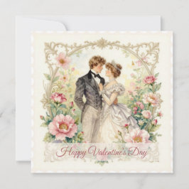 Viktorianische Blumenromantik – Valentinstagskarte Feiertagskarte