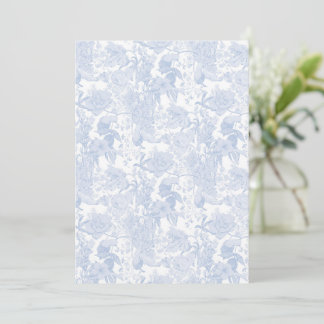 Viktorianische Blumentoilette in Wedgewood Blue au Einladung