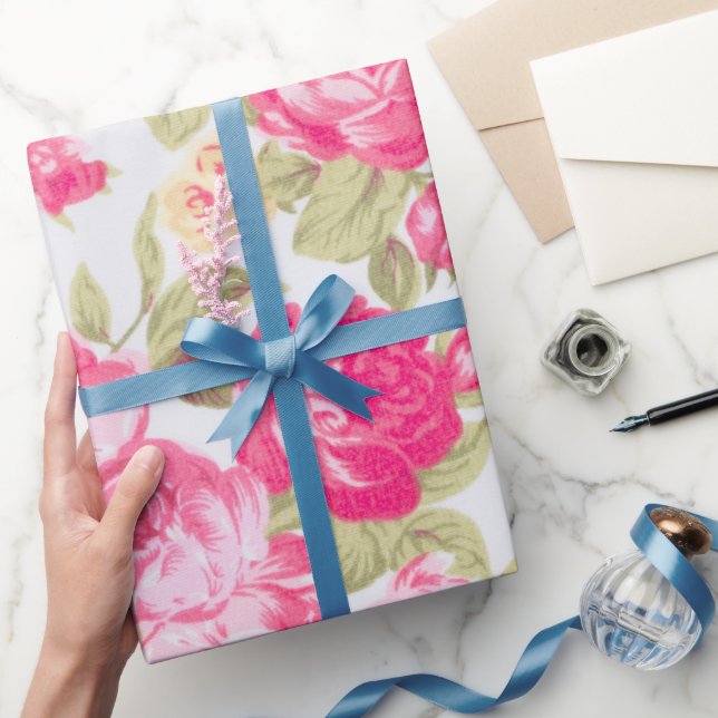 Viktorianische blutende Rose Geschenkpapier (Schenken)