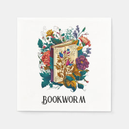 Viktorianische Bookworm-Gestaltung Serviette