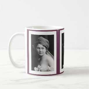 Viktorianische Braut in Schwarz und Weiß Kaffeetasse