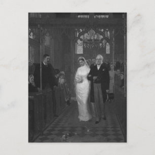 Viktorianische Braut Postkarte