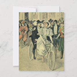 Viktorianische Braut und großräumiges Fahrrad Einladung