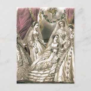 Viktorianische Briden Postkarte