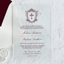 Viktorianische burgundische katholische Hochzeit