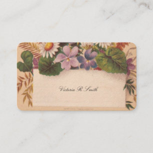 Viktorianische Calling Card - floral Visitenkarte