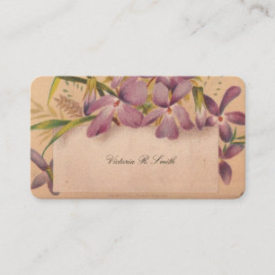 Viktorianische Calling Card - floral Visitenkarte