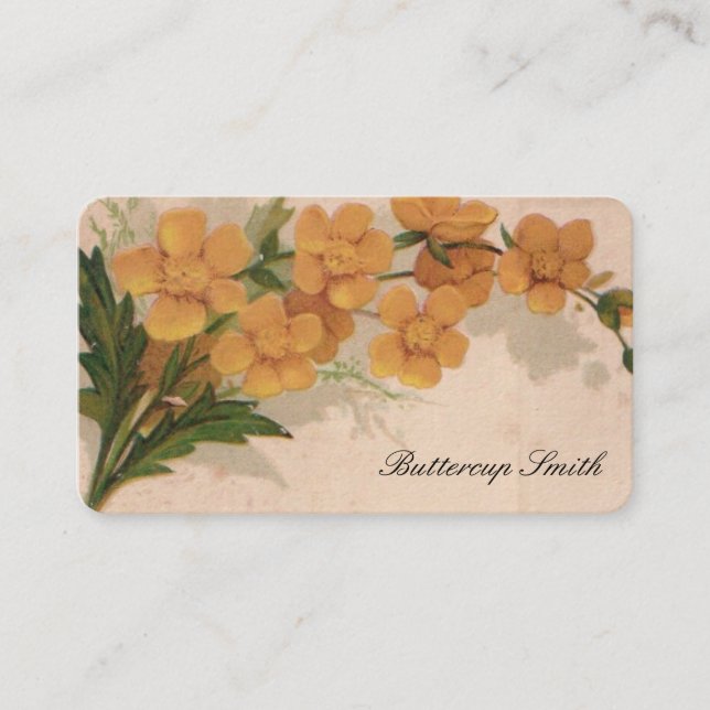 Viktorianische Calling Cards - Buttercups Visitenkarte (Vorderseite)