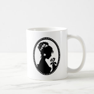 Viktorianische Cameo-Silhouette Kaffeetasse