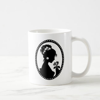 Viktorianische Cameo-Silhouette Kaffeetasse