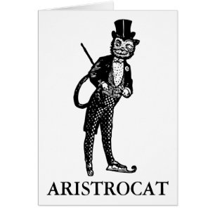 Viktorianische Cat Greeting Card, Aristrocat