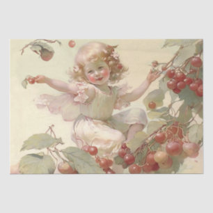 Viktorianische "Cherry Fairy" im Obstbaum Seidenpapier