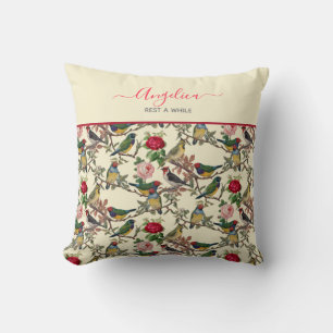 Viktorianische Chintzy Birnen und Rose Retro Vinta Kissen