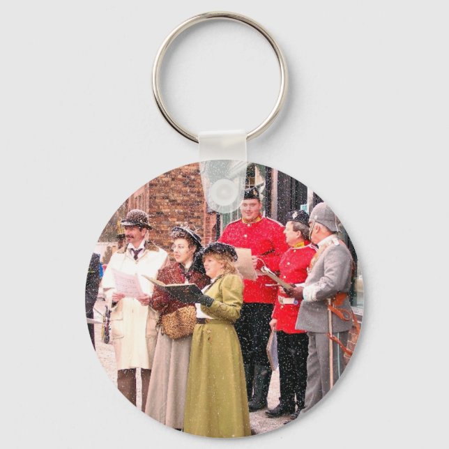 VIKTORIANISCHE CHRISTMAS CAROL SINGERS SCHLÜSSELANHÄNGER (Vorderseite)