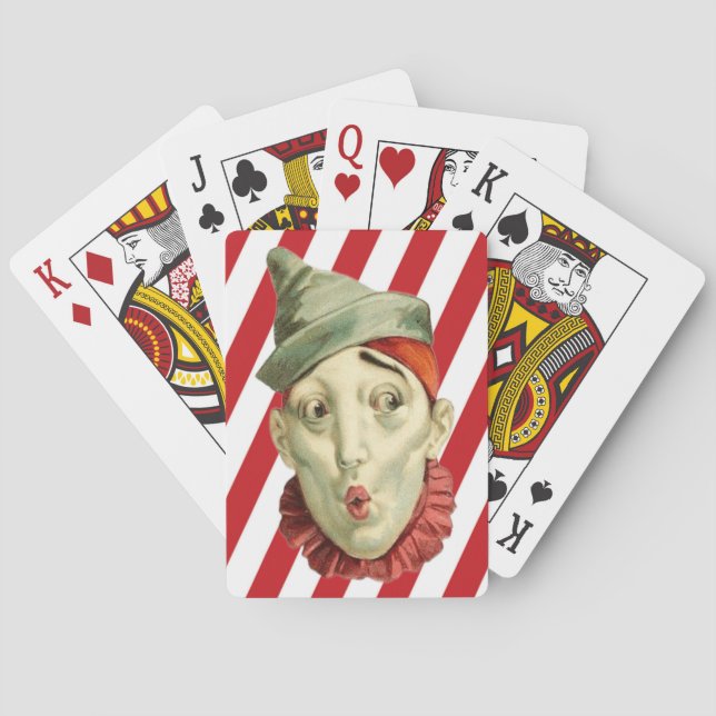 Viktorianische Circus Clown Spielkarten (Rückseite)