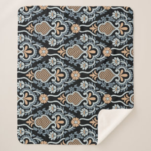 Viktorianische Damaske Zeitloses Design Sherpadecke