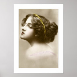 viktorianische Dame-Cameo-Pose Poster