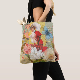 Viktorianische Dame Frau Elegant Reich Rote Illust Tasche
