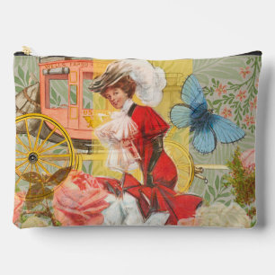 Viktorianische Dame Frau Elegant Reich Rote Illust Zubehörtasche