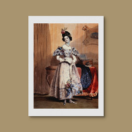 Viktorianische Dame mit floralen Verzierungen - El Poster