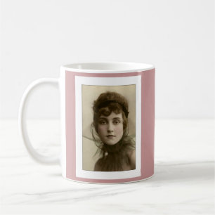 Viktorianische Dame Netz hoher Kragen Kaffeetasse