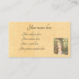 Viktorianische Damen Nähen Visitenkarte