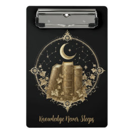 Viktorianische Dark Academia Bücher & Mond Journal Mini Klemmbrett