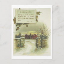 Viktorianische Dezember-Winterszene und Weihnachts