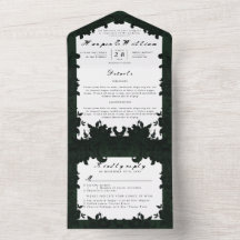 Viktorianische dunkelgrüne Hochzeitshülle