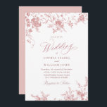 Viktorianische Dusty Blush Pink French Garden Wedd Einladung<br><div class="desc">Für weitere Anpassungen klicken Sie bitte auf den Link "Weitere Anpassung" und verwenden Sie unser Design-Tool,  um diese Vorlage zu ändern. Wenn Sie Hilfe oder passende Artikel benötigen,  kontaktieren Sie mich bitte.</div>